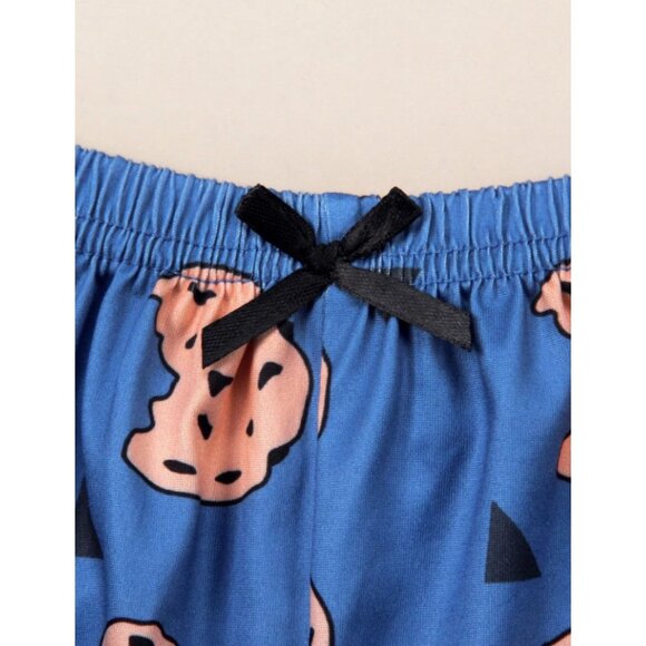 Cookies & Letter Graphic Lettuce Trim Cami PJ Set / Pajama Set Size XL - Picture 5 of 5